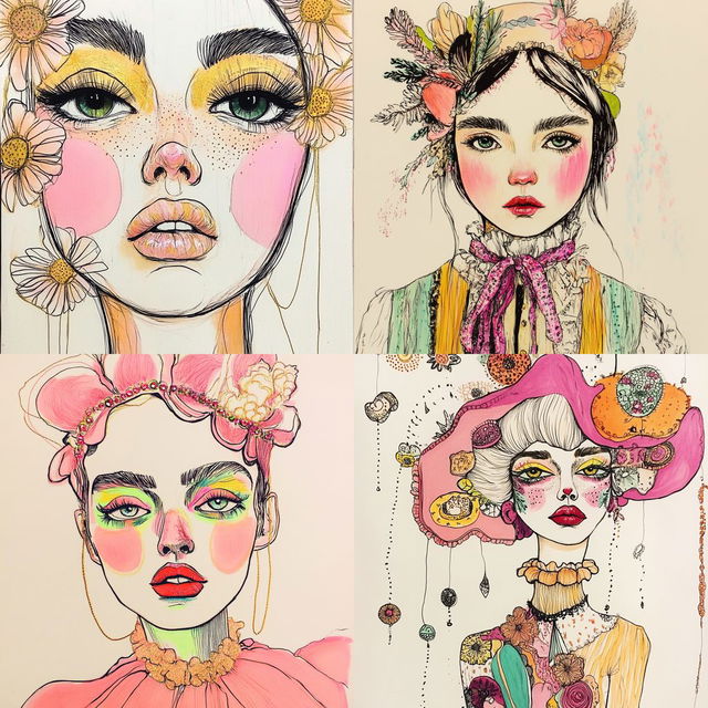 Whimsical Pastel Narrative